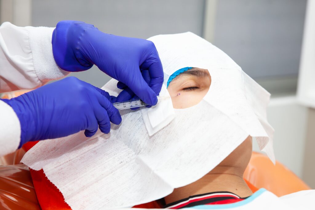 Surgical dermatology procedure performed by dermatologist in Nassau, Bahamas